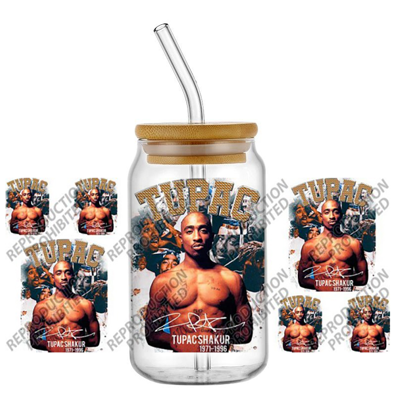 Rdta Tank Glass - Popular Rapper Superstar TUPAC 2Pac 16oz