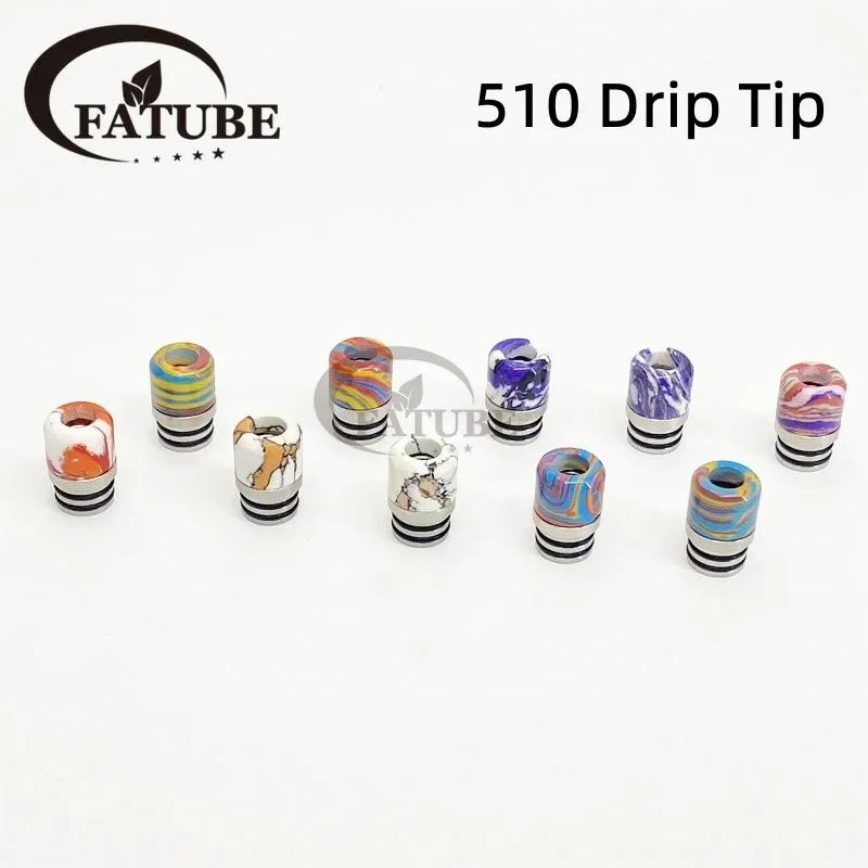 1PC/10PCS 510 Stainless Steel  - огляд і ціна Drip Tip Resin