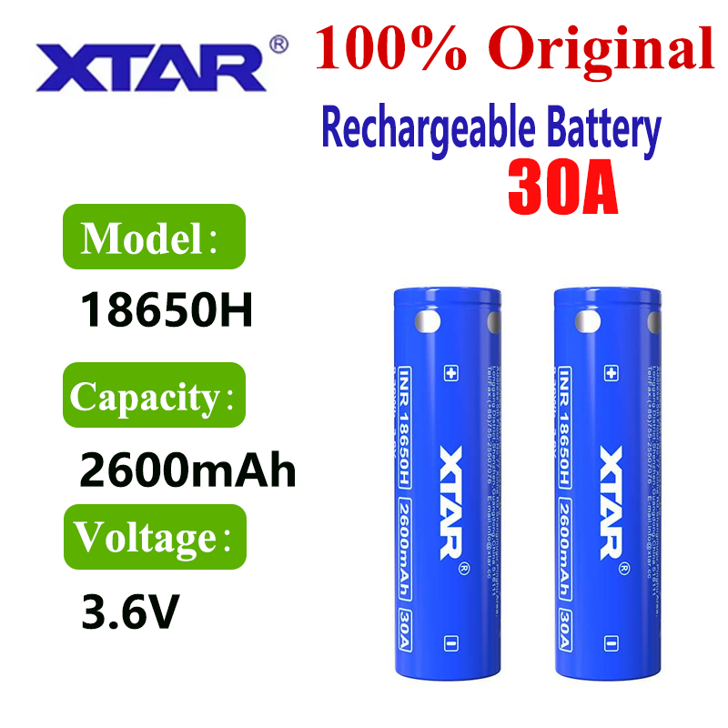 Original XTAR 18650 2600mah Ba - огляд і ціна Vape Battery 18650